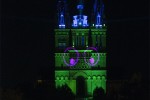 Cathédrale d'Angers, colorée pour les soirées du festival